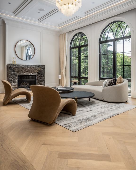 Khayeri flooring in a private residence