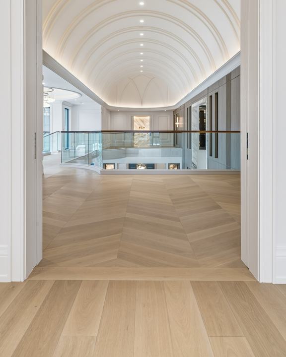 Khayeri flooring in a private residence