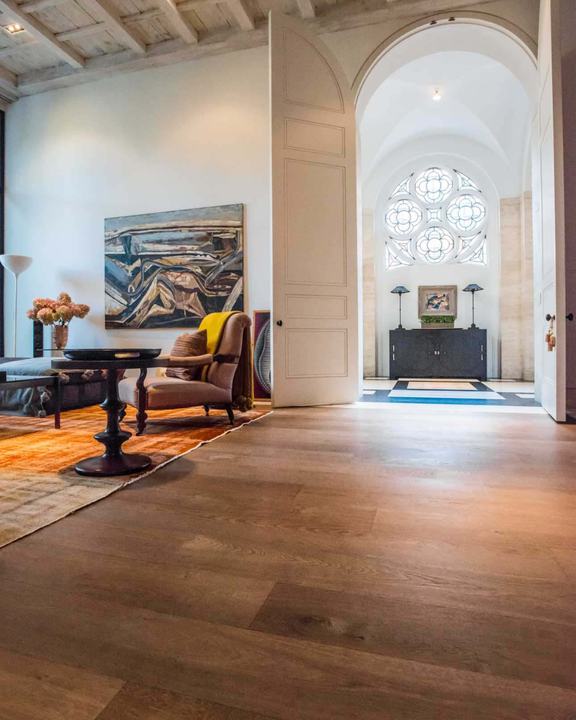 Khayeri flooring in a private residence